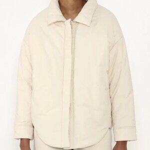 7115 BY Szeki Padded Shirt Jacket in Bone White